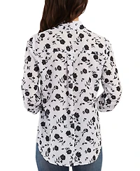 Bcx Juniors' Floral-Print Shirt