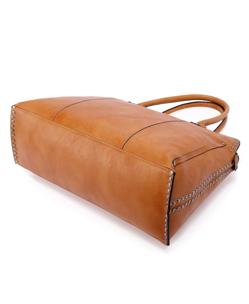 Old Trend Women's Genuine Leather Soul Stud Satchel Bag