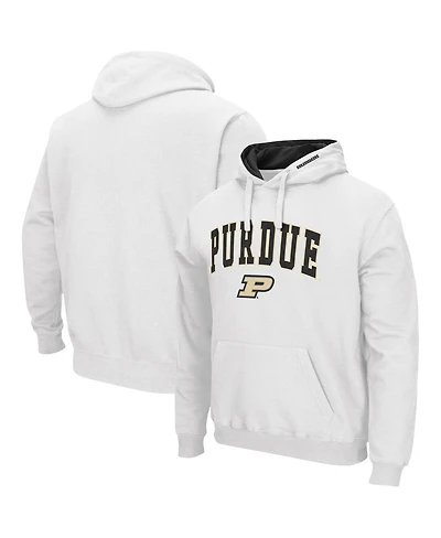 Men's Colosseum White Purdue Boilermakers Arch and Logo 3.0 Pullover Hoodie