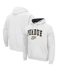 Men's Colosseum White Purdue Boilermakers Arch and Logo 3.0 Pullover Hoodie
