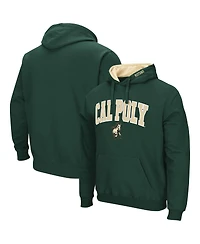 Men's Colosseum Green Cal Poly Mustangs Arch and Logo Pullover Hoodie