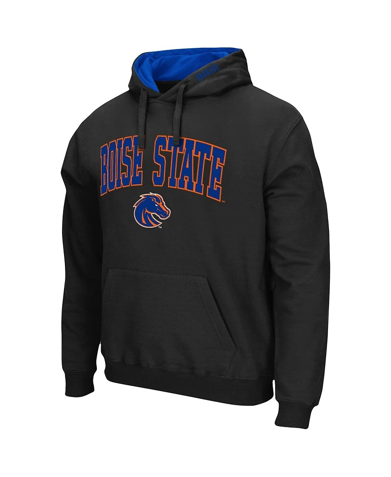 Men's Colosseum Boise State Broncos Arch and Logo 3.0 Pullover Hoodie