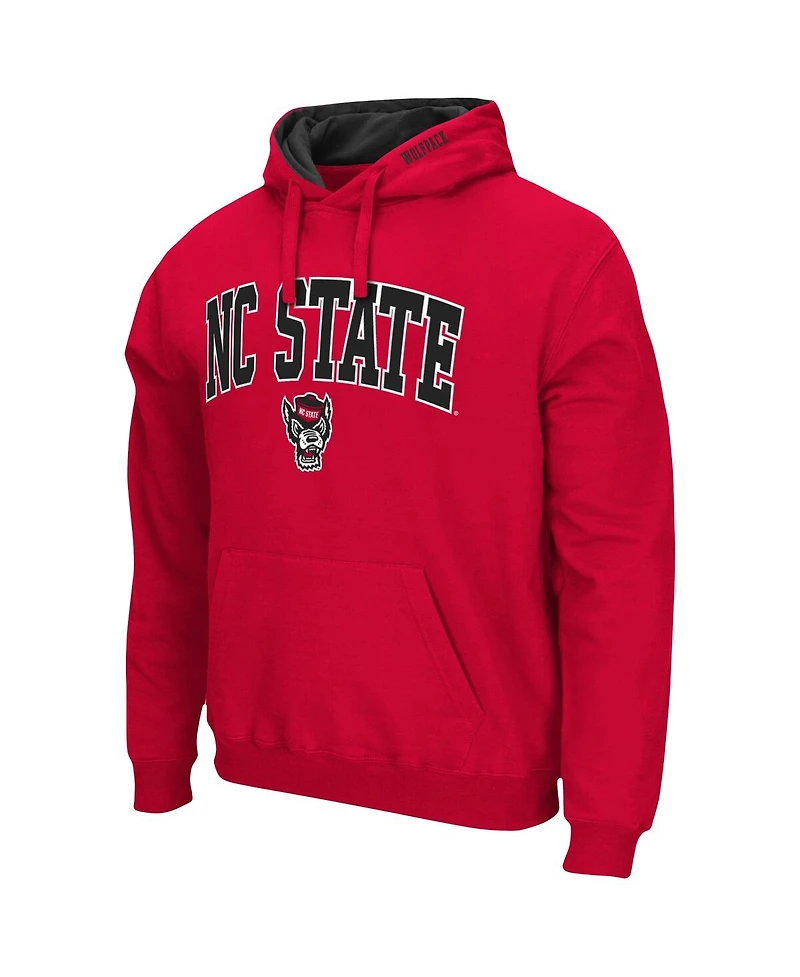 Men's Colosseum Nc State Wolfpack Arch & Logo 3.0 Pullover Hoodie