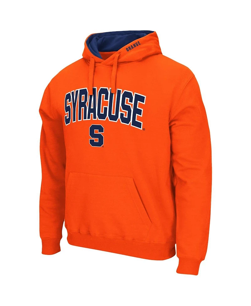 Men's Colosseum Orange Syracuse Arch and Logo 3.0 Pullover Hoodie