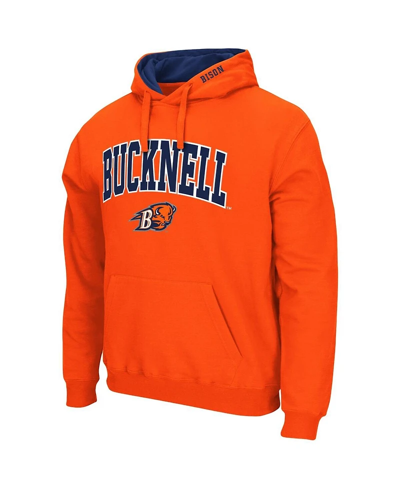 Men's Colosseum Bucknell Bison Arch and Logo Pullover Hoodie