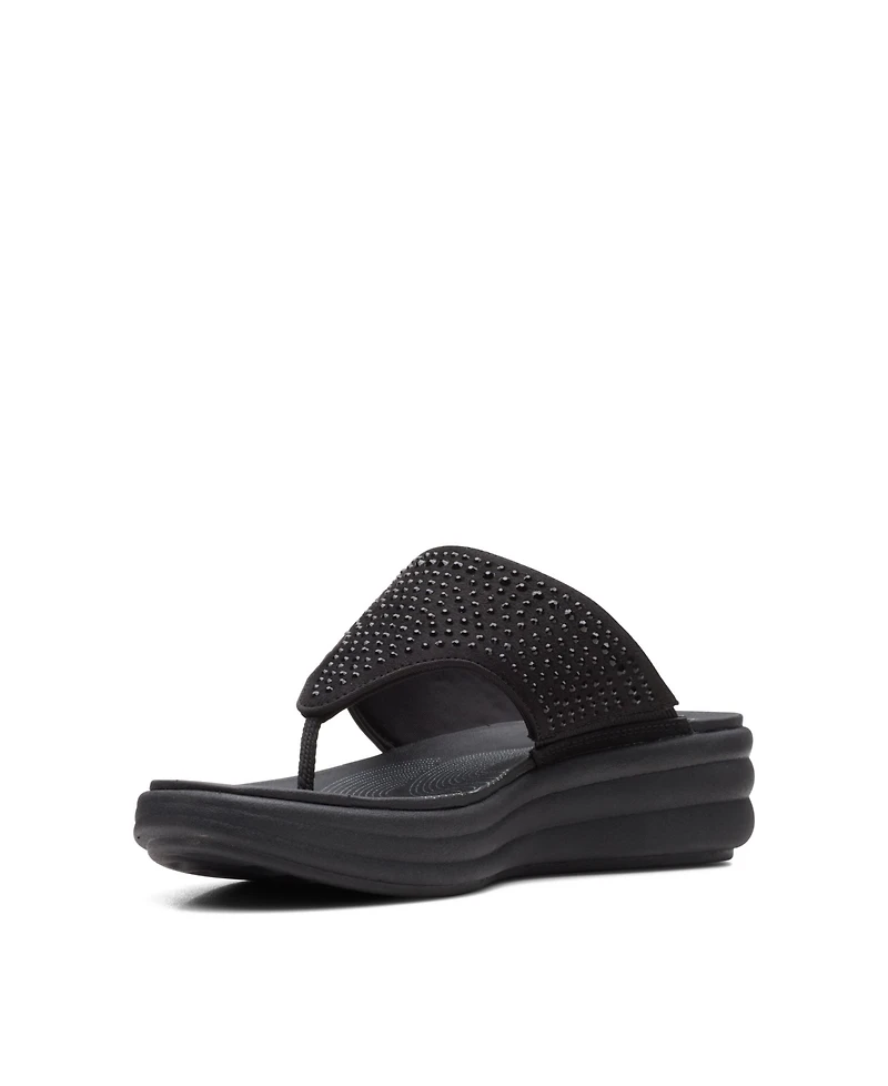 Clarks Women's Cloudstepper Drift Jaunt Wedge Sandals