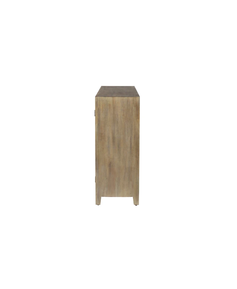 Wood Boho Style Cabinet