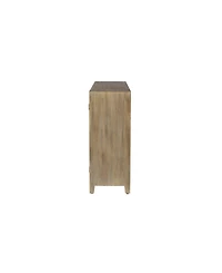 Wood Boho Style Cabinet