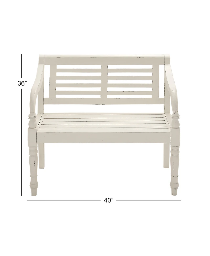 Mahogany Farmhouse Bench