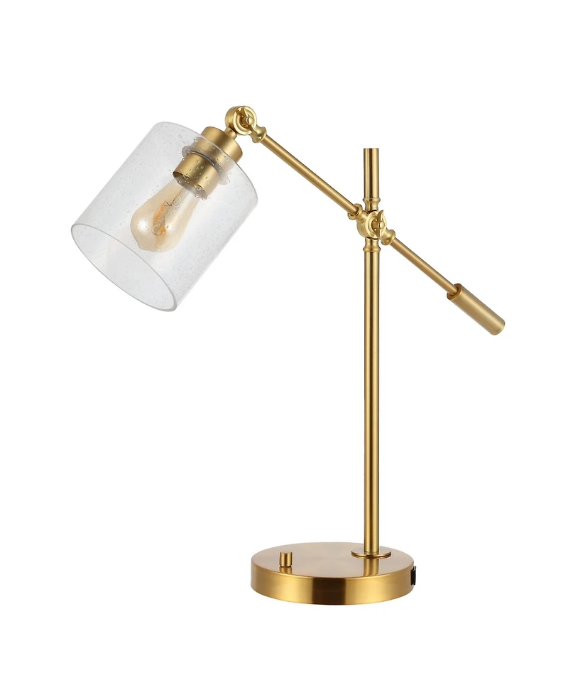 Kathryn Classic Glass Adjustable Head Modern Usb Charging Led Task Lamp