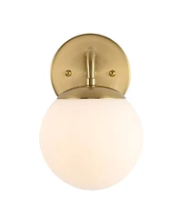 Louis Parisian Globe 1-Light Metal/Frosted Glass Modern Contemporary Led Vanity