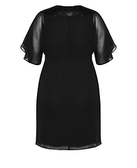 City Chic Plus Sequin Wrap Dress