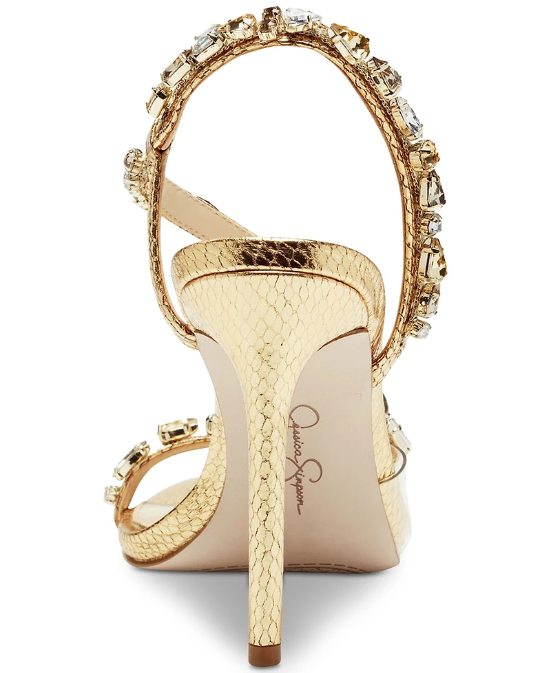 Jessica Simpson Women's Jaycin Barely-There Rhinestone Evening Sandals