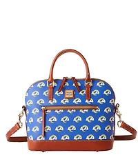 Women's Dooney & Bourke Los Angeles Rams Signature Domed Zip Satchel Purse