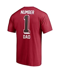Men's Fanatics Red Tampa Bay Buccaneers #1 Dad T-shirt