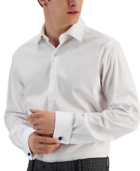 Alfani Men's Slim Fit Stain Resistant French Cuff Dress Shirt, Created for Macy's