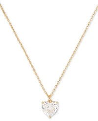 Kate Spade New York Gold-Tone Birthstone Heart Pendant Necklace, 16" + 3" extender