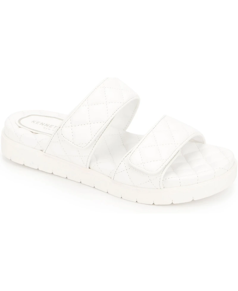 Kenneth Cole New York Women's Reeves Quilted Two Band Flat Sandals