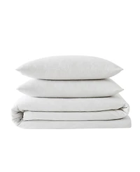 London Fog Herringbone Flannel 3-Pc. Duvet Cover Set, King