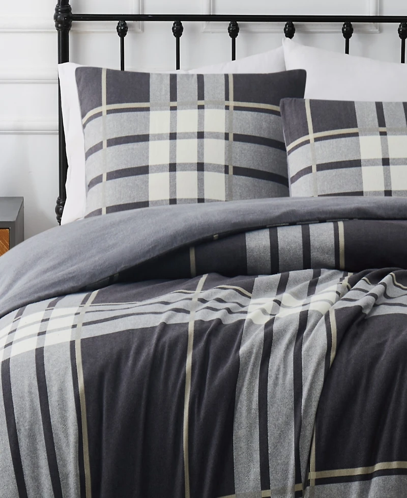 Truly Soft Milo Plaid 3 Piece Flannel Comforter Set, King