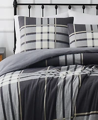 Truly Soft Milo Plaid 3 Piece Flannel Comforter Set, King
