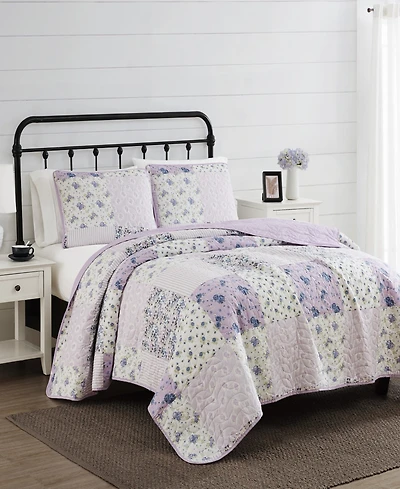 Cannon Elissa Patchwork 3 Piece Quilt Set, King