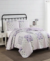 Cannon Elissa Patchwork 3 Piece Quilt Set, King