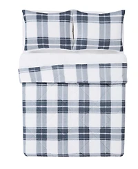 Cannon Cozy Teddy Plaid 3 Piece Comforter Set, King