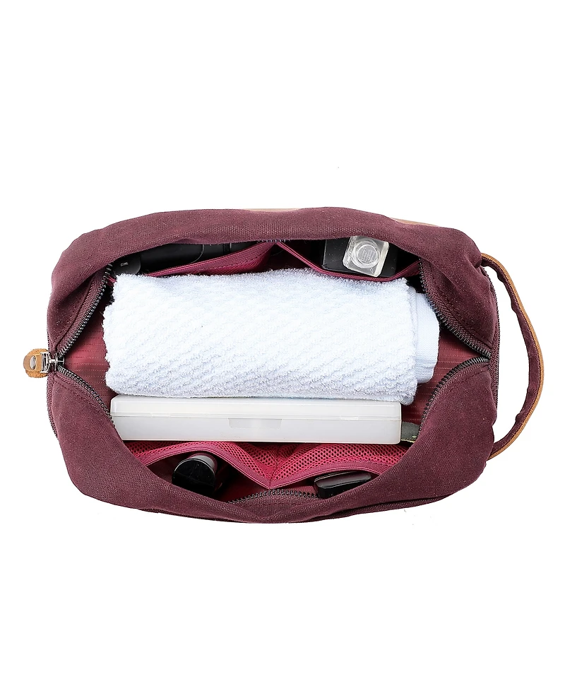 Tsd Brand Stone Creek Waxed Canvas Toiletry Bag