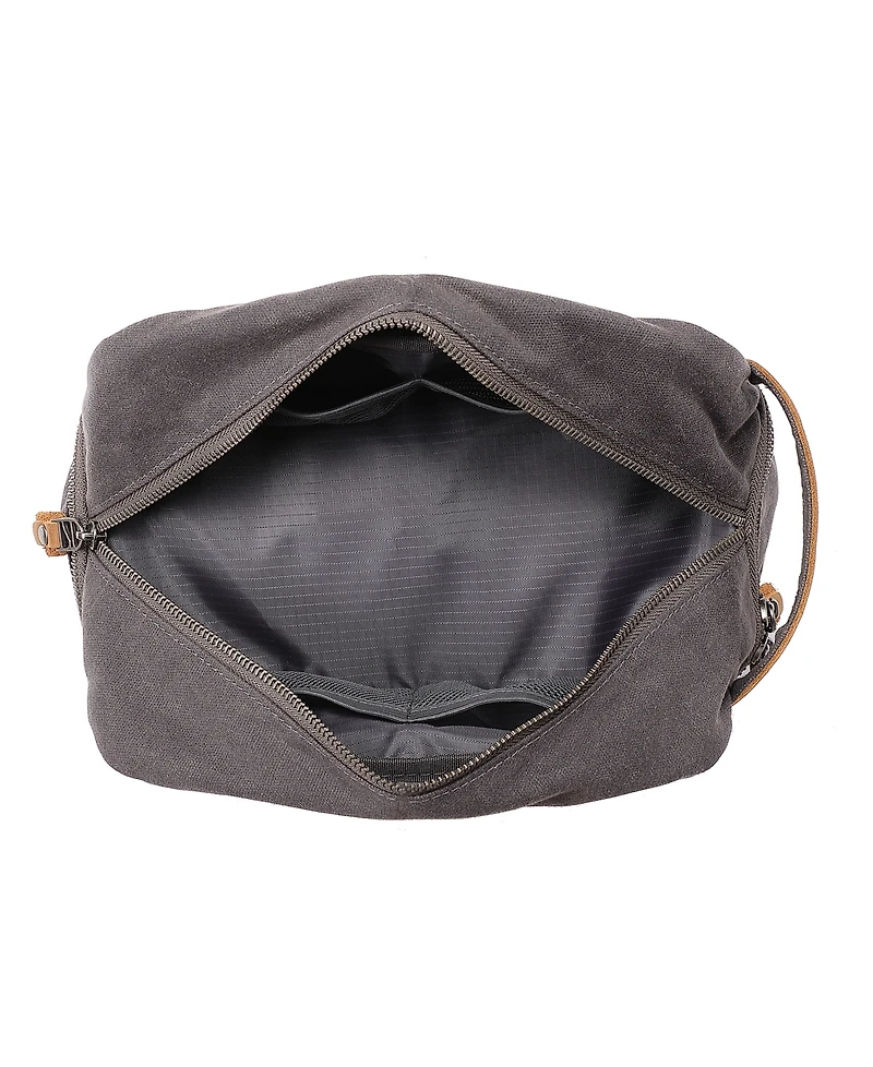 Tsd Brand Stone Creek Waxed Canvas Toiletry Bag