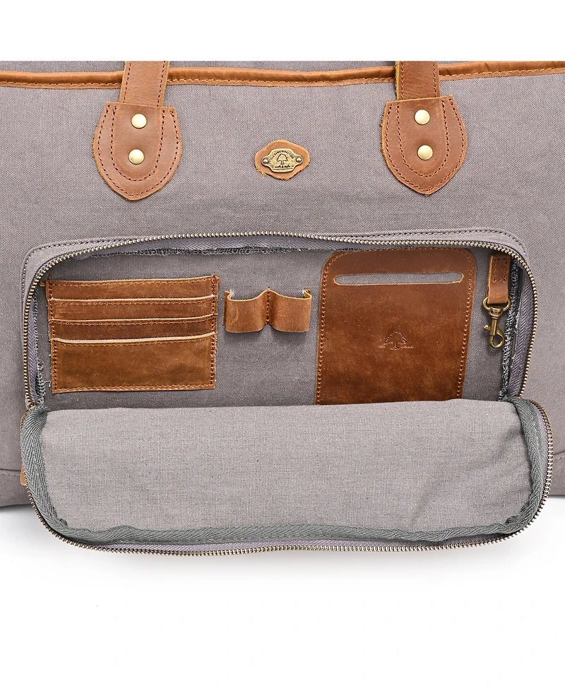 Tsd Brand Valley Oak Canvas Weekender Bag