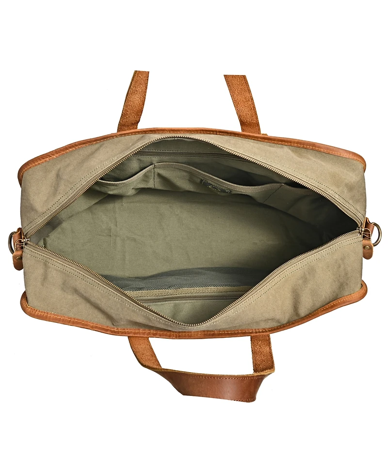 Tsd Brand Valley Oak Canvas Weekender Bag