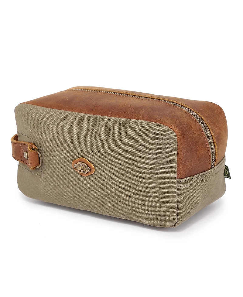 Tsd Brand Valley Oak Canvas Toiletry Bag