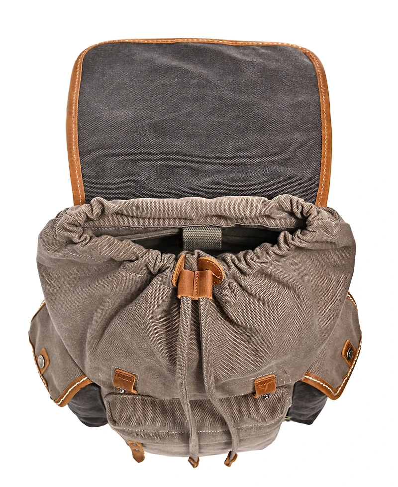 Tsd Brand Mountain Wood Canvas Backpack