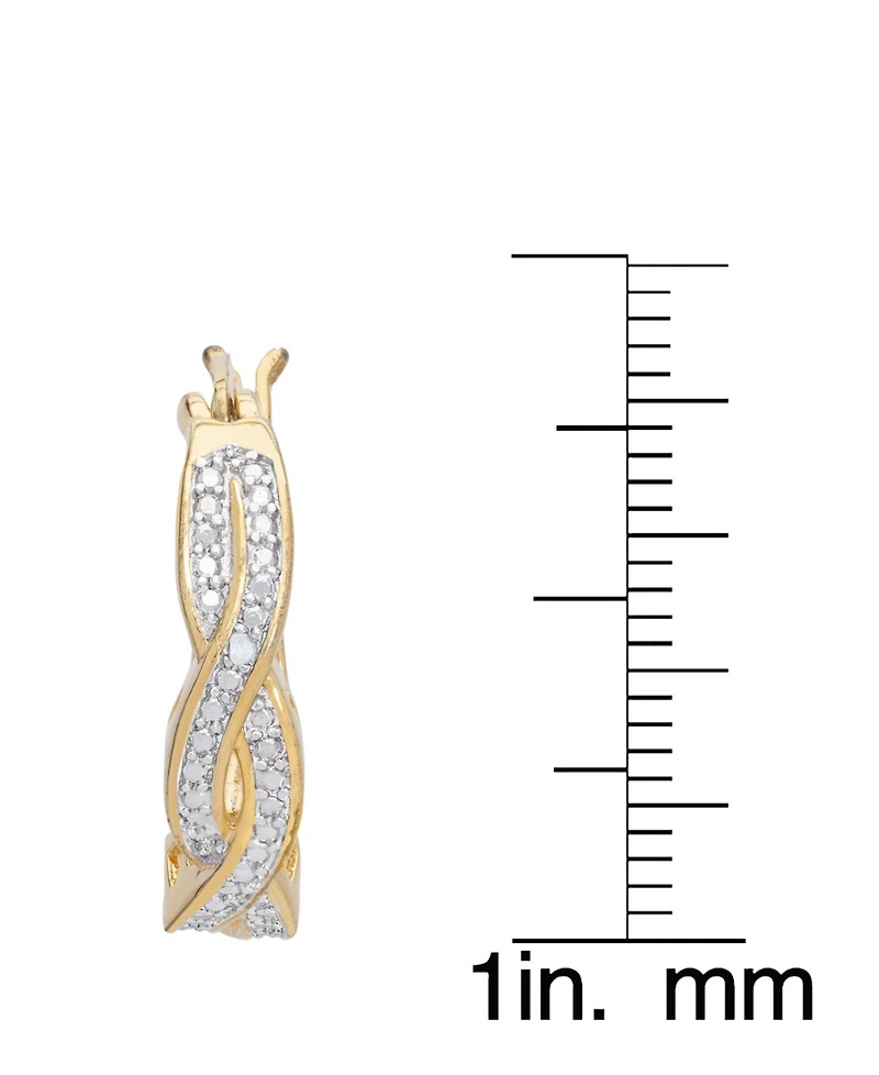 Diamond Accent Infinity Hoop Earrings