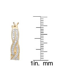 Diamond Accent Infinity Hoop Earrings