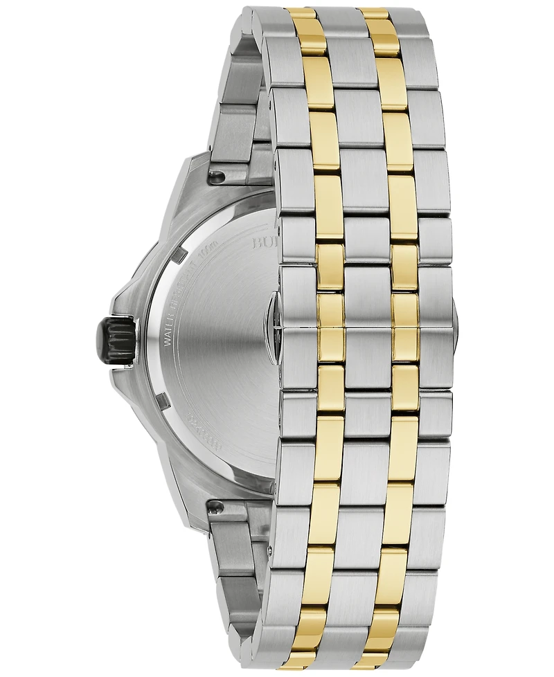 Bulova Men's Marine Star Diamond Accent Two-Tone Stainless Steel Bracelet Watch 44mm