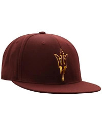 Men's Top of the World Maroon Arizona State Sun Devils Team Color Fitted Hat