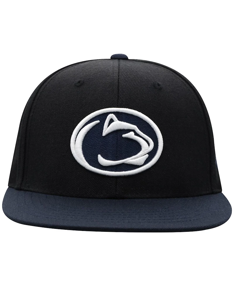 Men's Top of the World Black, Navy Penn State Nittany Lions Team Color Two-Tone Fitted Hat