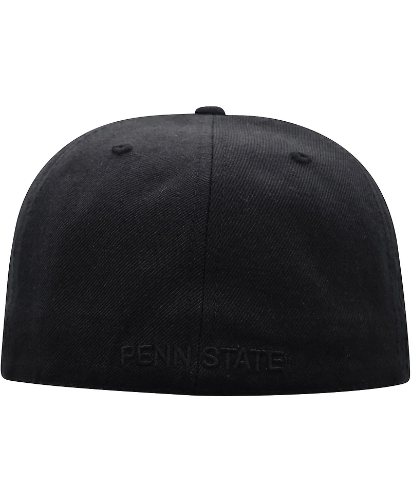 Men's Top of the World Penn State Nittany Lions Black On Black Fitted Hat