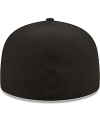 Men's New Era Buffalo Bills Black on Black Alternate Logo 59FIFTY Fitted Hat