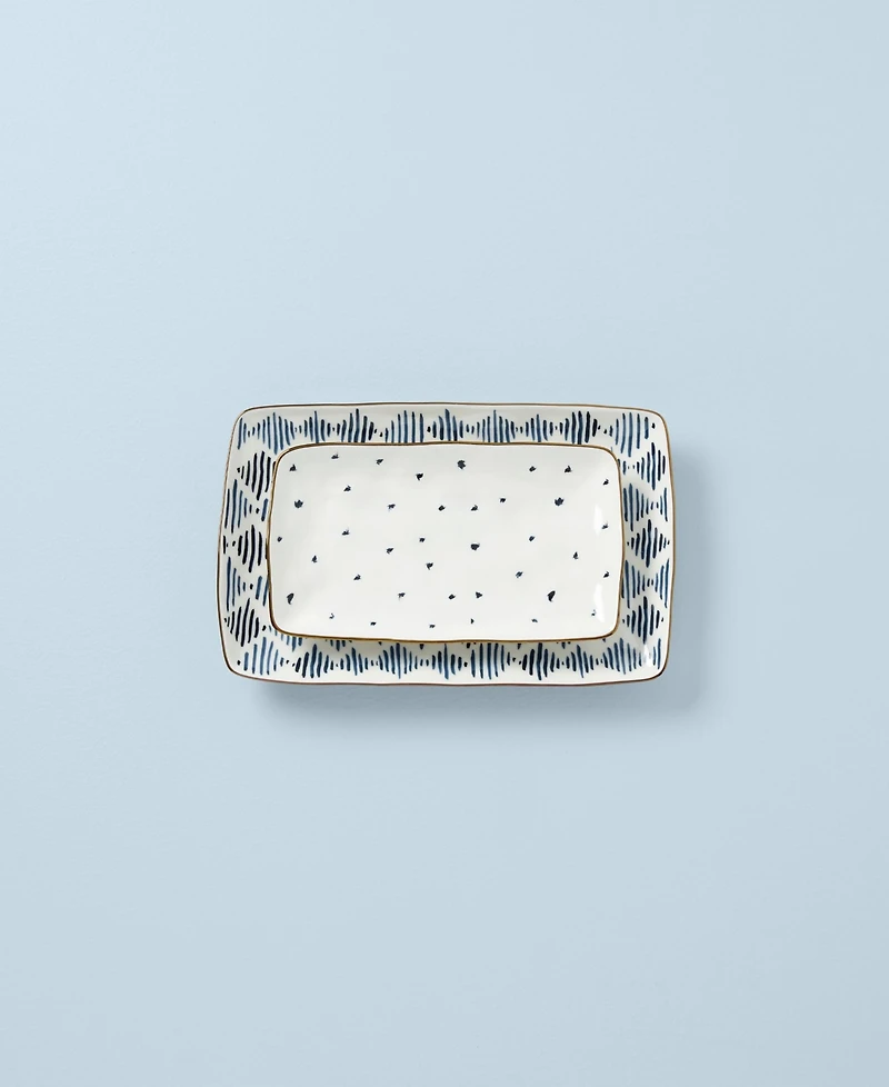 Lenox Blue Bay 2 Pc. Porcelain Nesting Platter Set
