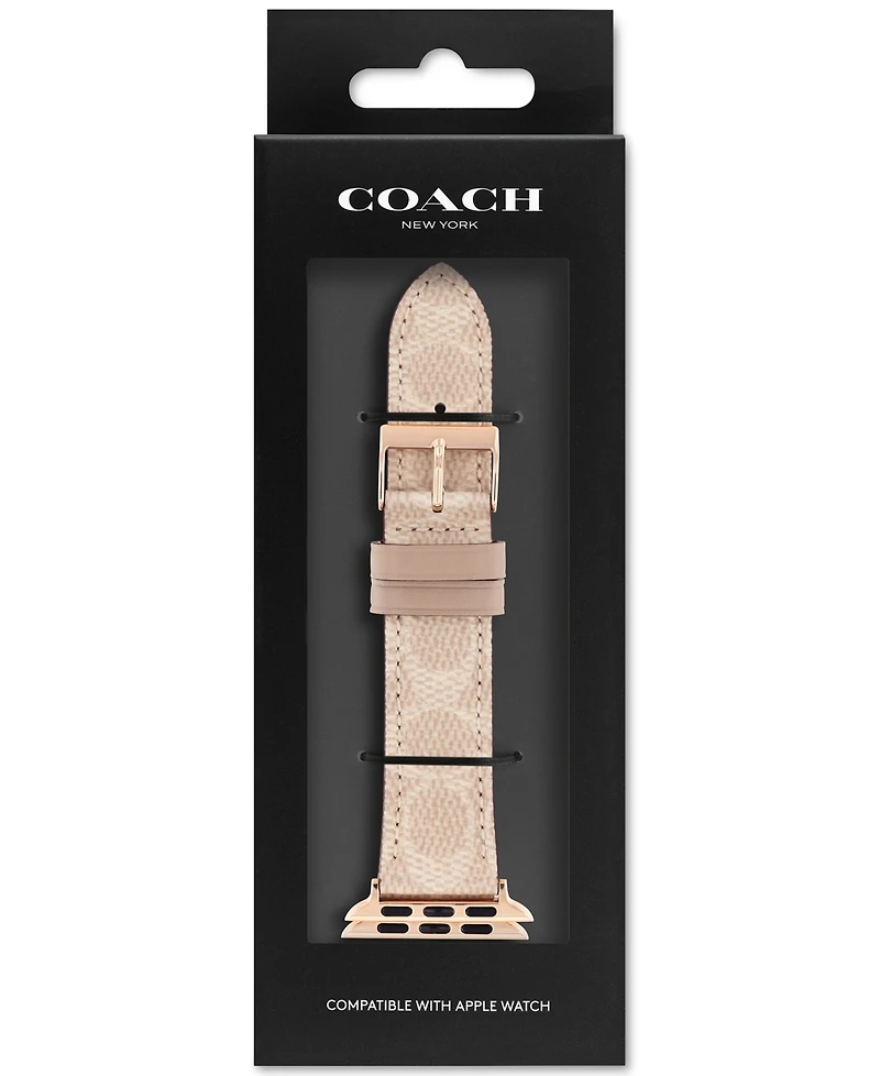 Coach Sand Canvas Strap 38/40/41mm Apple Watch Band