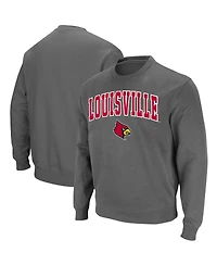 Colosseum Men's Louisville Cardinals Arch and Logo Crew Neck Sweatshirt