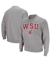 Colosseum Men's Washington State Cougars Arch and Logo Crew Neck Sweatshirt