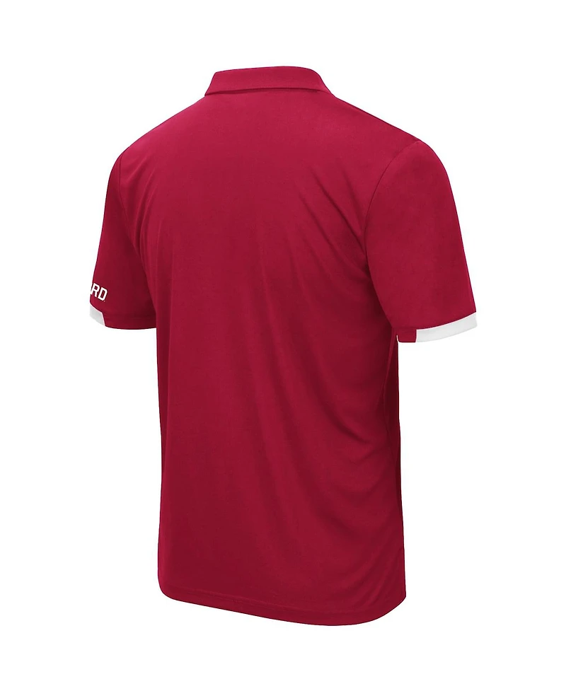 Men's Colosseum Cardinal Stanford Logo Santry Polo Shirt