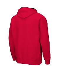 Men's Colosseum Cardinal Northern Illinois Huskies Arch Logo 3.0 Full-Zip Hoodie