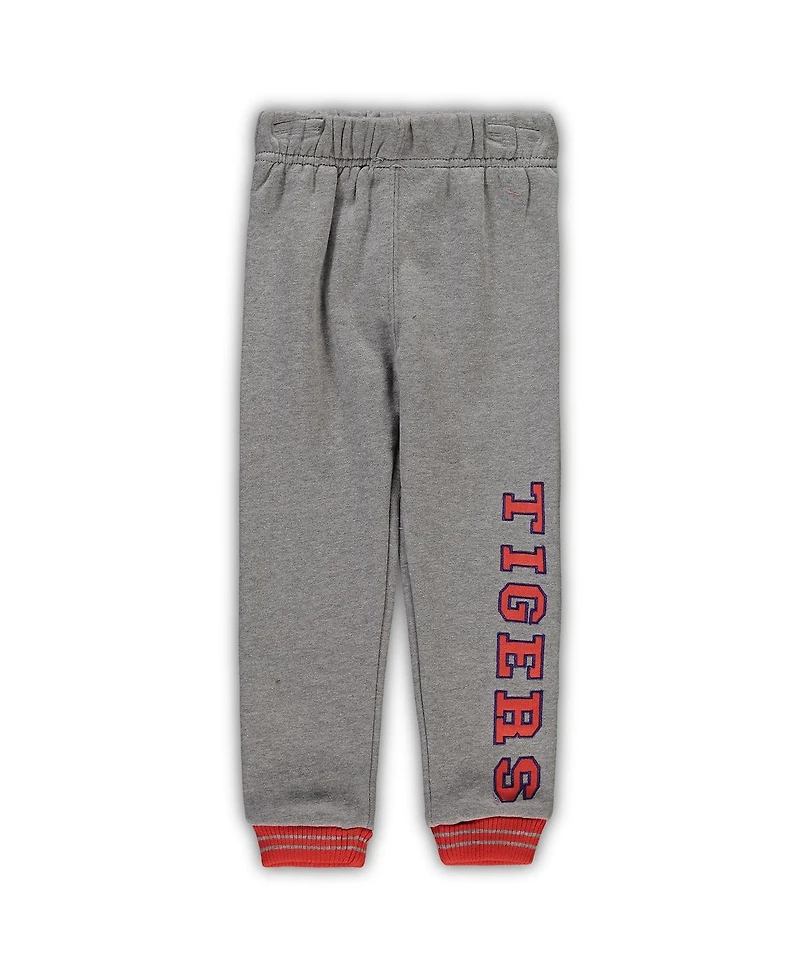 Toddler Boys Colosseum Orange, Heather Gray Clemson Tigers Poppies Hoodie and Sweatpants Set