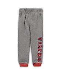 Toddler Boys Colosseum Orange, Heather Gray Clemson Tigers Poppies Hoodie and Sweatpants Set