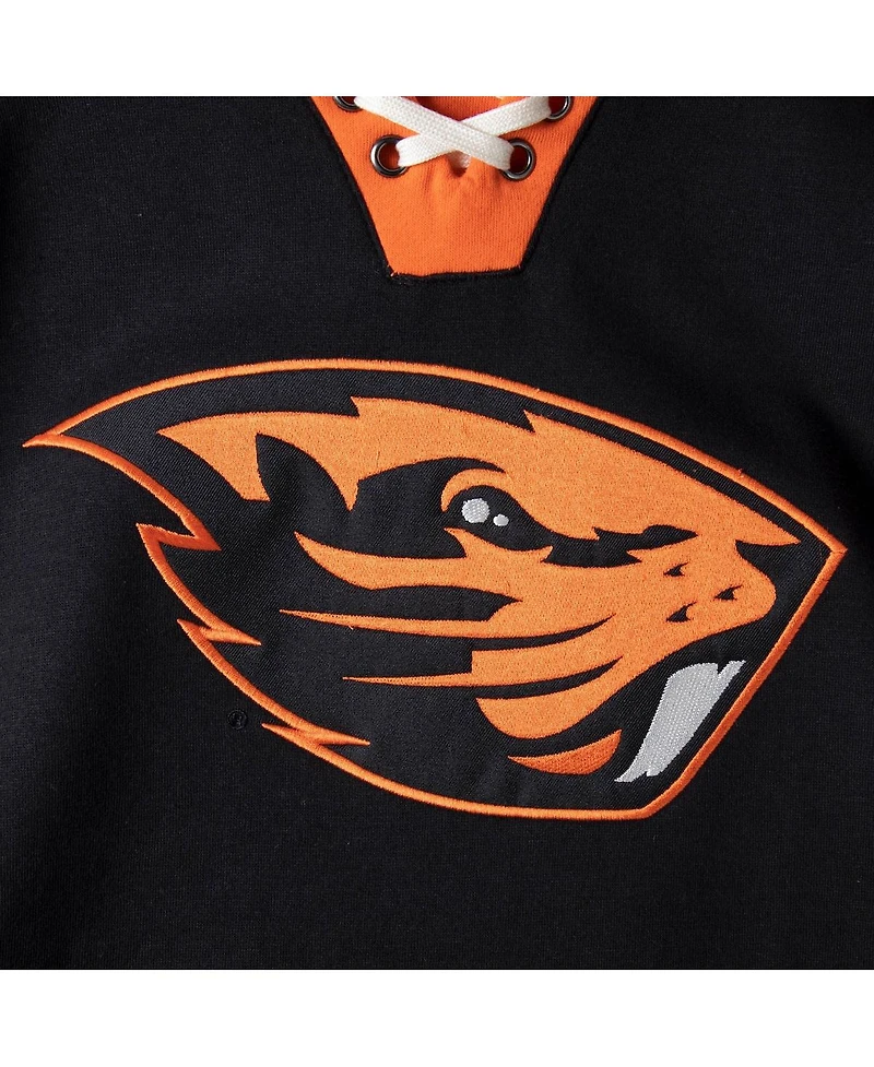 Men's Colosseum Black Oregon State Beavers 2.0 Lace-Up Hoodie